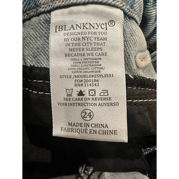 BLANKNYC – Cold Gem Pant – Black / Denim Waistband – Size 24 - Picture 3 of 5